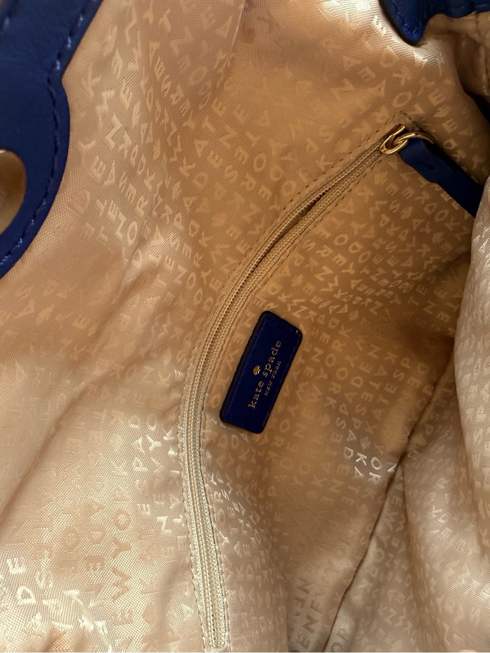 Kate Spade Fremont Place Blue Leather Crossbody Bag - Picture 4 of 6